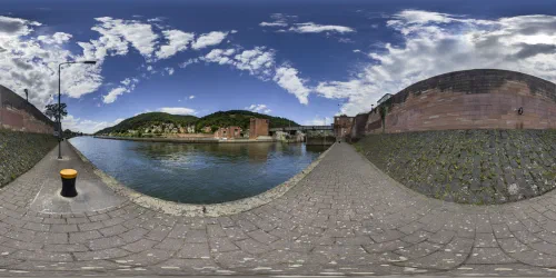 River view of the water power plant.